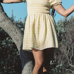 Charlie Holiday Sienna Dress Yellow Gingham US 8 Spring Romantic Picnic Fairy Photo 0