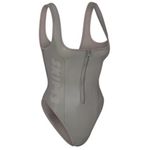 SKIMS  Rubberized Scuba Zip-Front Scoop Neck One Piece Swimsuit Photo 1