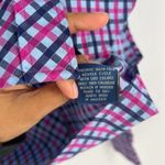 Façonnable  Shirt Womens XS Multicolor Checked Cotton Classic Preppy Button Up Photo 6