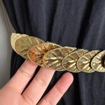 None Vintage Gold Leaf Stretch Belt Women’s Elastic Belt Fits Small/medium Photo 1
