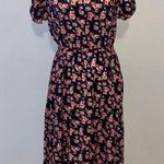 Spirit Of Grace NWT Nordstrom Black Flora Midi Dress Photo 0