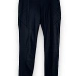 ZARA  WOMAN womens size 6 black pull on leggings side ankle zipper skinny shiny Photo 0