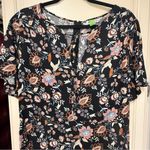 JustFab Floral Navy Print Dress Photo 1