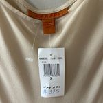 Silk Sz S Maxi Tank Silk Dress Sleeveless Scoop Neck Long Dress Beige Photo 2