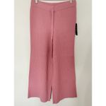 Lulus Snuggly Style Mauve Pink Ribbed Knit Wide-Leg Pants High Waist Sz M Photo 1