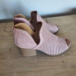 Qupid Perforated Ankle Peep Toe Booties Size 9 Photo 3