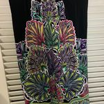 MD Floral Silk Short Sleeve Maxi Dress Multi Size M Photo 2