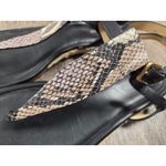 Cole Haan  New York Grove Thong Grove Sandals Black Python Flats Shoes 9.5B Photo 1