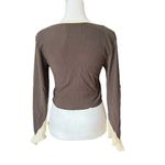 Cider  Lace Up Ruffle Blouse Photo 6