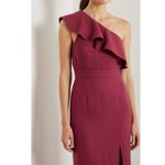 Sézane  Elea One Shoulder Blouse, Magenta, FR40/US8 Photo 2