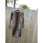 Grecerelle Tiger‎ Print Bodycon Dress Size Small animal long sleeve club summer Brown Photo 7