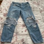 Topshop Moto Hayden boyfriend distressed ripped light blue cotton jeans 26x30” Photo 8