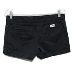 Hurley VTG Micro Shorts Black Chinos Low Rider Women 5 Skater Surf Y2K Made USA Photo 1
