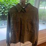 By Together  Olive Star Embroidered Jacket Photo 0