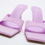 ZARA Elegant Lavender Women's Kitten Heel Sandals Photo 0