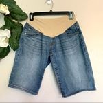 Motherhood Maternity Indigo Blue Bermuda Jean Shorts M Photo 1