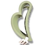 Free People Sparks Claw Heart Shaped Hair Clip in Sage Green NWT Photo 5