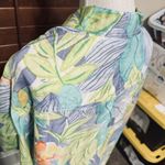 Kikomo Vintage 90s Silk Hawaiian Tropical Shirt Button Photo 3