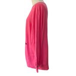 Chico's Chico’s Big Heart Pink Pullover Sweater Lightweight Valentine’s Day Size XL Photo 1