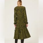 Baum Und Pferdgarten Allessia Wrap Dark Green Print Midi Maxi Dress Sz42 US 12 Photo 2