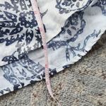 Charter Club Weekend Collection Linen Paisley Print Top White Navy Small Photo 4