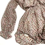 Lulus Love Grows White Floral‎ Print Long Sleeve Tie Neck Romper XS Photo 1