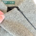 Ralph Lauren Lauren Skirt Wool Black Cream Side Zip Trumpet Womens 4P Petite Photo 3