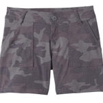 prAna Women’s Sz 10 Olivia Shorts in Gravel Gray Camo Photo 0