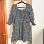 Madewell  Lucie Smocked Milkmaid Ditsy Floral Print Cotton Dress XS Photo 3