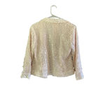 Willow & Clay  Women's Cream Long Sleeve Blush Sequin Jacket Size Small Photo 1