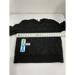 Womans H & m Small Black Pullover Sweatshirt Pearls Photo 4