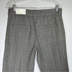American Eagle  Wide Leg Trousers Womens 8 Long Gray Plaid Pants Stretch New Photo 3