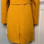 Calvin Klein NWT  Single Breasted Wool Pea Coat Winter Dress Coat Mustard Size 6 Photo 8
