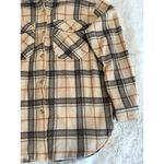 Unbranded Fleece Shacket Womens Medium Gold Plaid Warm Pockets Outdoors Unlined‎ Photo 3