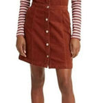 Levi's Levi’s Rust Corduroy Mini Button Down Dress XS NWT Photo 0