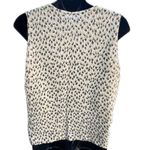 Ann Taylor VTG 90s Sleeveless Knit Sweater Wool Angora Blend Cheetah Women’s L Photo 3