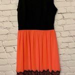 Enfocus Studio En Focus Studio Women’s Tank Dress w/ Lace Detail Black & Coral Size 6 EUC Photo 0