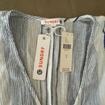 Anthropologie Sundry Embroidered Stripe Midi Dress Photo 15