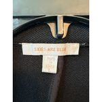 Skies Are Blue  Black Knit Open Front Blazer Jacket Cuffed Sleeves Women's Large Photo 1