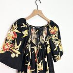 Free People  Jodie Floral Cotton Tunic Mini Dress Night Combo size Small Photo 4