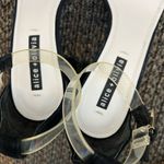 Alice + Olivia  Suede Lucite Lillian Black Block Heel Sandal Photo 5