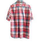 L.L. Bean Men’s Vintage Plaid Button Down Short Sleeve Size Large Regular Red Photo 1