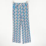 ZARA  Geometric Print Linen Blend Trouser Pants Wide Leg Size Small Photo 2