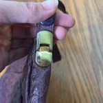 Purple Ostrich Texture Shoulder Bag adjustable‎ strap gold tone hardware Photo 5