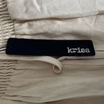 Krisa  Revolve Brand 100 Percent Linen Full Length Cream Pants Size XS NWT Photo 7