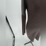 Pink Rose Mini rose brown sweater dress with suede sleeves, size small Photo 1