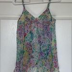 Victoria's Secret Vintage  Floral Print Babydoll Teddy With Panties Gold Label Photo 0