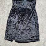 Buffbunny Collection Frozen Mini Dress Crush Velvet Sleeveless Slit in Black S Photo 6