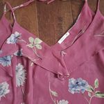 Soprano  long sleeve sheer top size small, blush punk with flowers , fits larger Photo 1