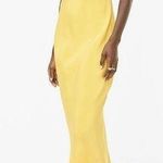J.Crew Yellow Ruffle Silk Slip Dress Photo 0